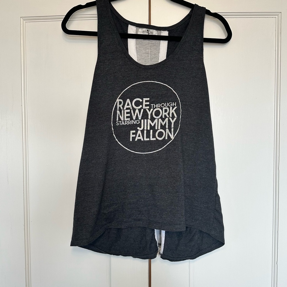 UNIVERSAL STUDIOS Race Through New York Jimmy Fallon Women’s Racerback Tank Top